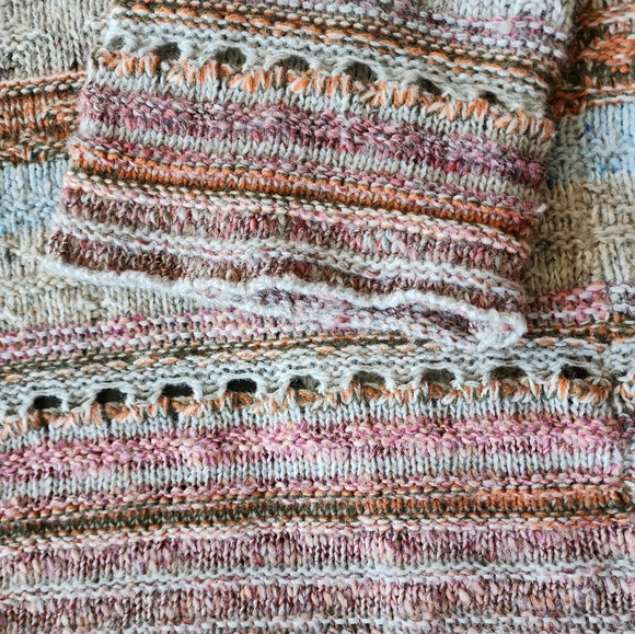 Zaket & Plover Multi Texture Cardi in Mix Pebble - Picture 4 of 6